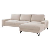 ECKSOFA Flavio, Seite: Rechts - L4+L2F+R1F - Schwarz/Naturfarben, Holz/Textil (300/179cm) - MIRJAN24