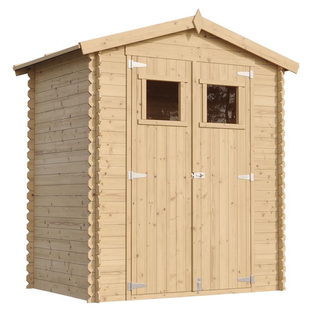 HOLZHAUS GARTENHAUS M367 - B196xL136xH218 cm/ 1.98 m2 - Beige, Holz (196/218/136cm) - Timbela