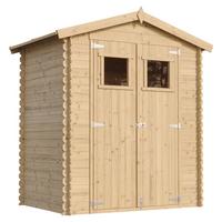 HOLZHAUS GARTENHAUS M367 - B196xL136xH218 cm/ 1.98 m2 - Beige, Holz (196/218/136cm) - Timbela