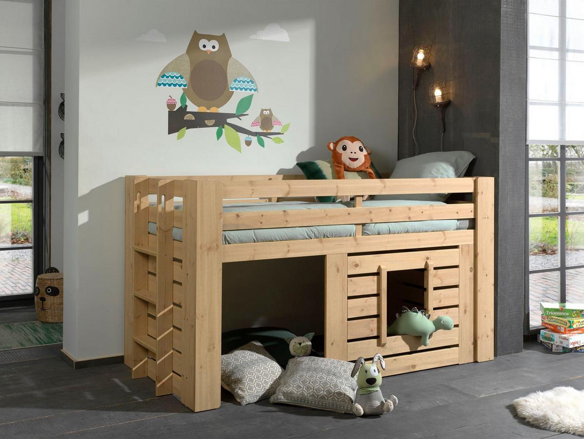 HOCHBETT Katha 215x115x97 aus Massivholz in Kiefer - Kieferfarben, Holz (90/200cm) - 58aufmkessel