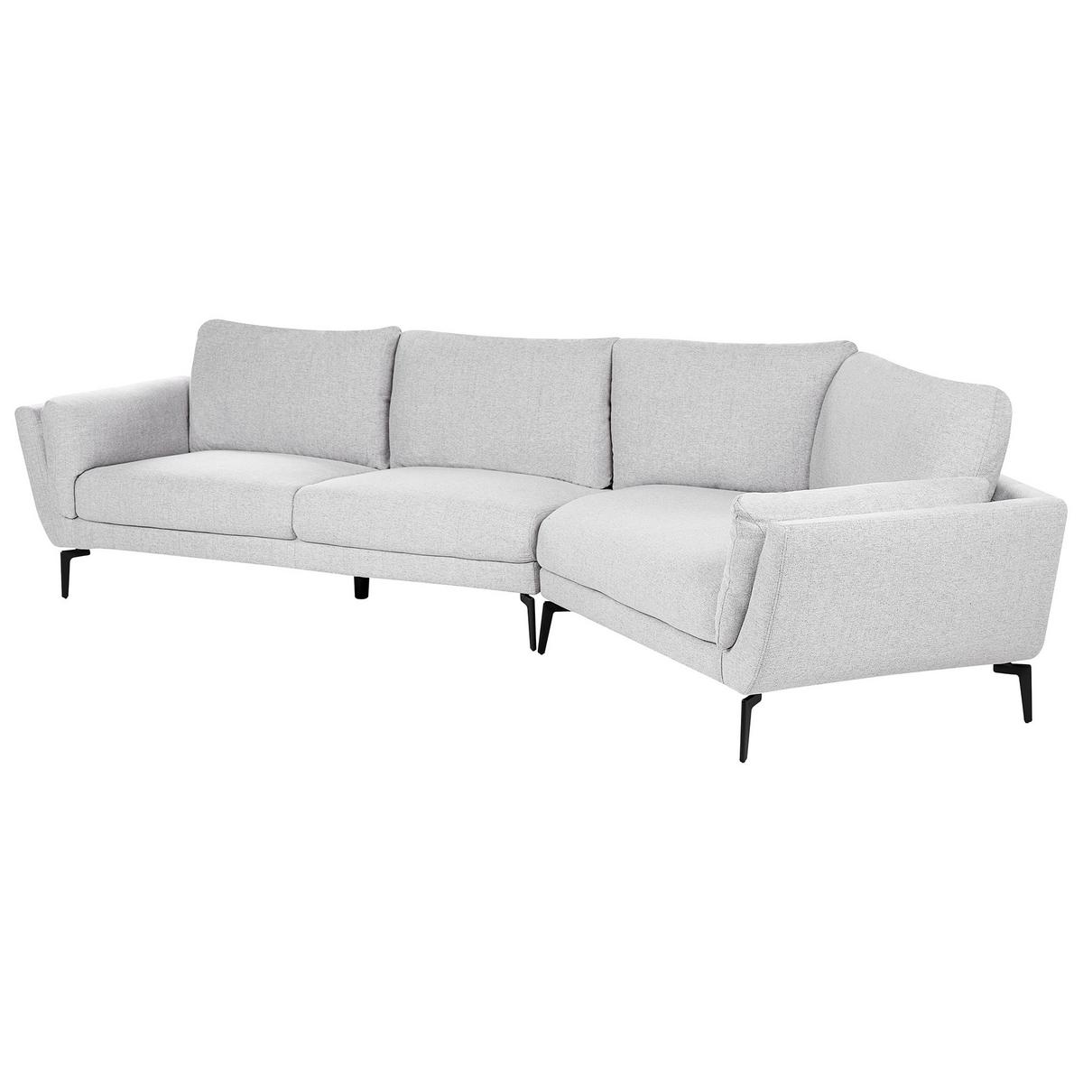 3-SITZER-SOFA Stoff Hellgrau Kansseli - Hellgrau, Textil (341/70/115cm) - Beliani