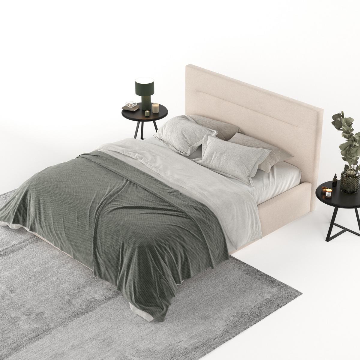 POLSTERBETT Liline 140/200 cm Beige im Asti Stoff - Beige/Schwarz, Holz/Holzwerkstoff (140/200cm) - AltaBeds