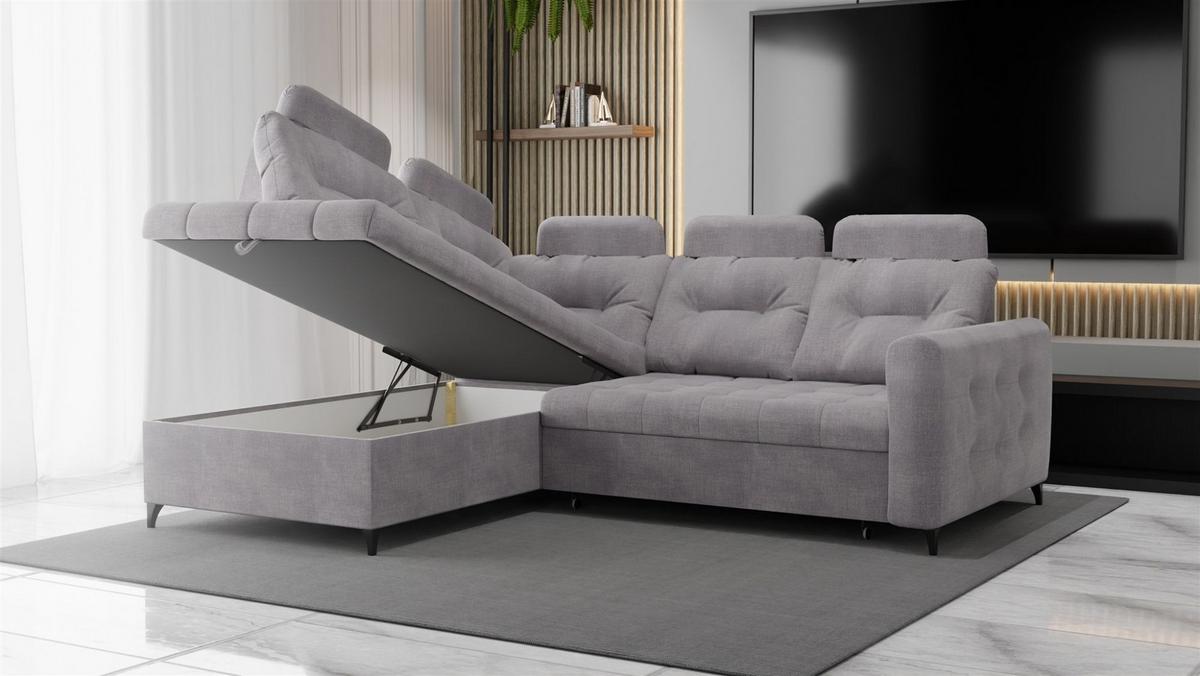 ECKSOFA Wendie - Grün, Holzwerkstoff/Textil (200/250cm) - Fun Möbel