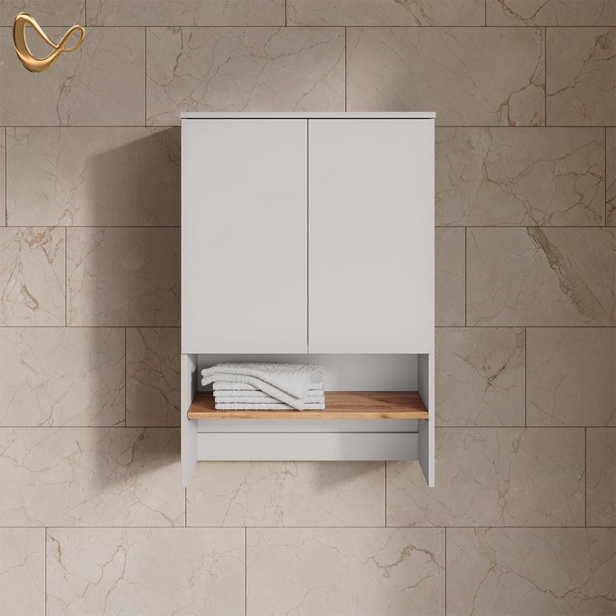 WASCHMASCHINENSCHRANK Paolina Weiß/Artisan 68 x 100.4 cm - Weiß/Eiche Artisan, Holzwerkstoff (68/100.4/29cm) - Livinity®