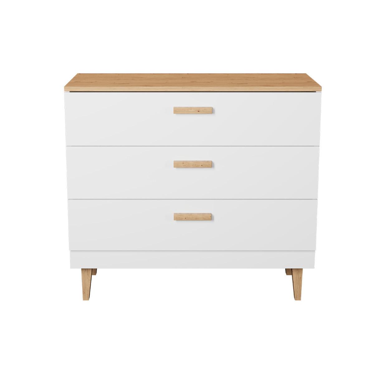 KINDERKOMMODE Denver Weiß - Weiß, Holzwerkstoff (47/90/100cm) - Petits-meubles