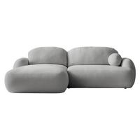 ECKSOFA Mayo, Seite: Links - Hellgrau/Schwarz, Holz/Kunststoff (275/175cm) - MIRJAN24