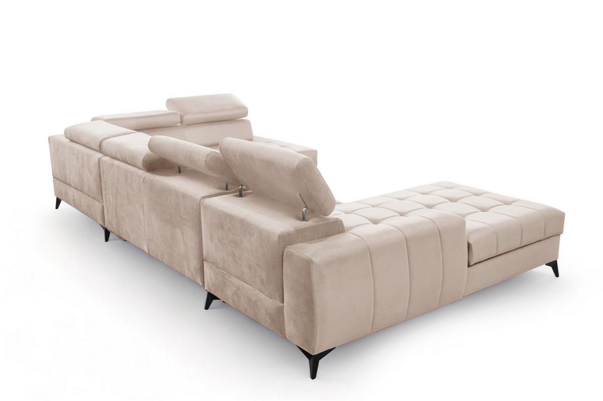 WOHNLANDSCHAFT Agnesa In Salvador - Beige, Holzwerkstoff/Textil (345/95/200cm) - Fun Möbel