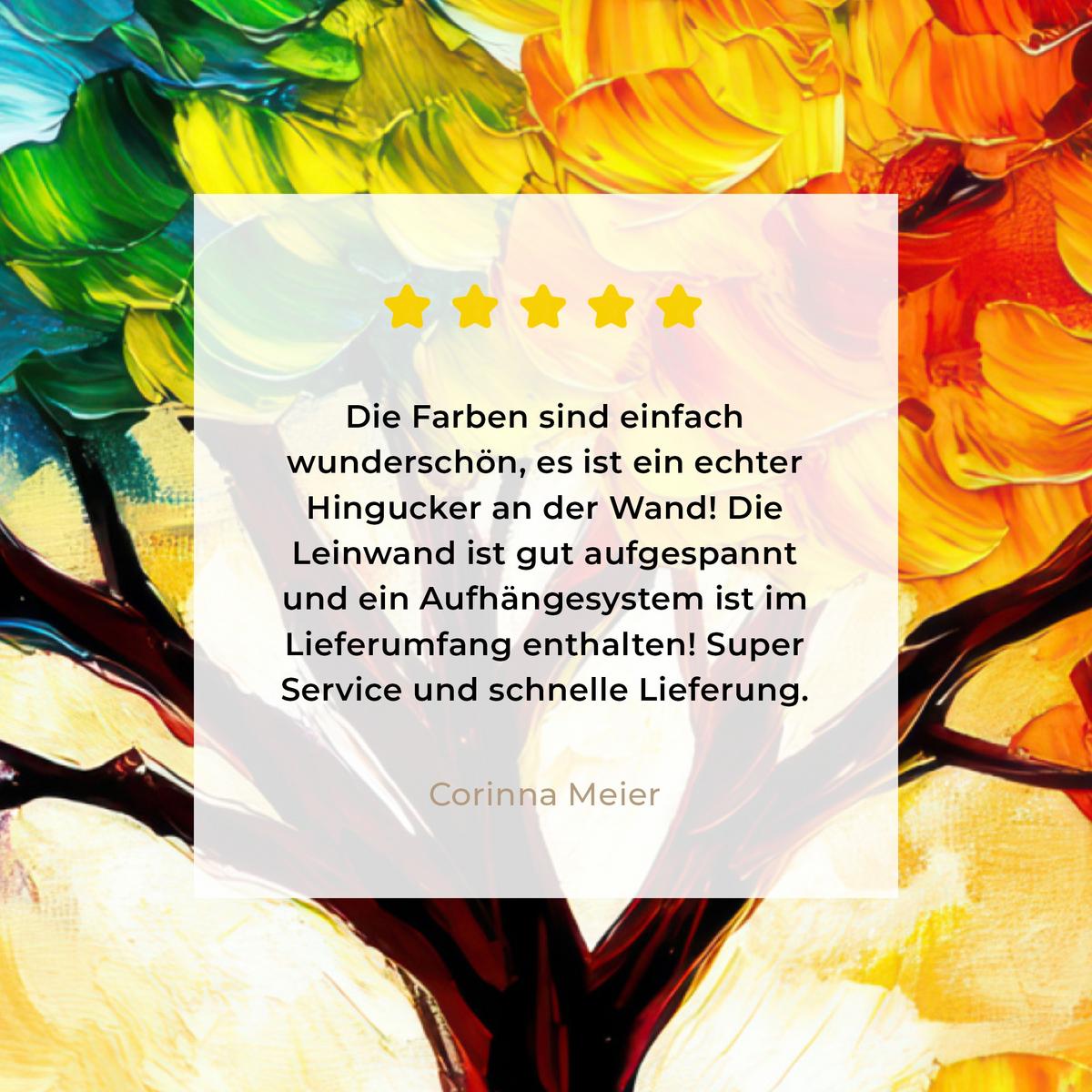 LEINWANDBILD Baum - Kunst - Natur - Sonnenuntergang Wandbild Wohnzimmer 60x80 cm - Multicolor, Textil (60/80cm) - MuchoWow