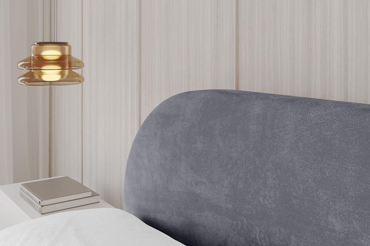 POLSTERBETT mit Bettkasten, Fußteil und Lattenrost, Boxbett mit Matratze H3/H4 - TIVON-Z-V1 180x200 Dunkelgrau - Dunkelgrau, Holzwerkstoff/Textil (180/200cm) - ALTDECOR