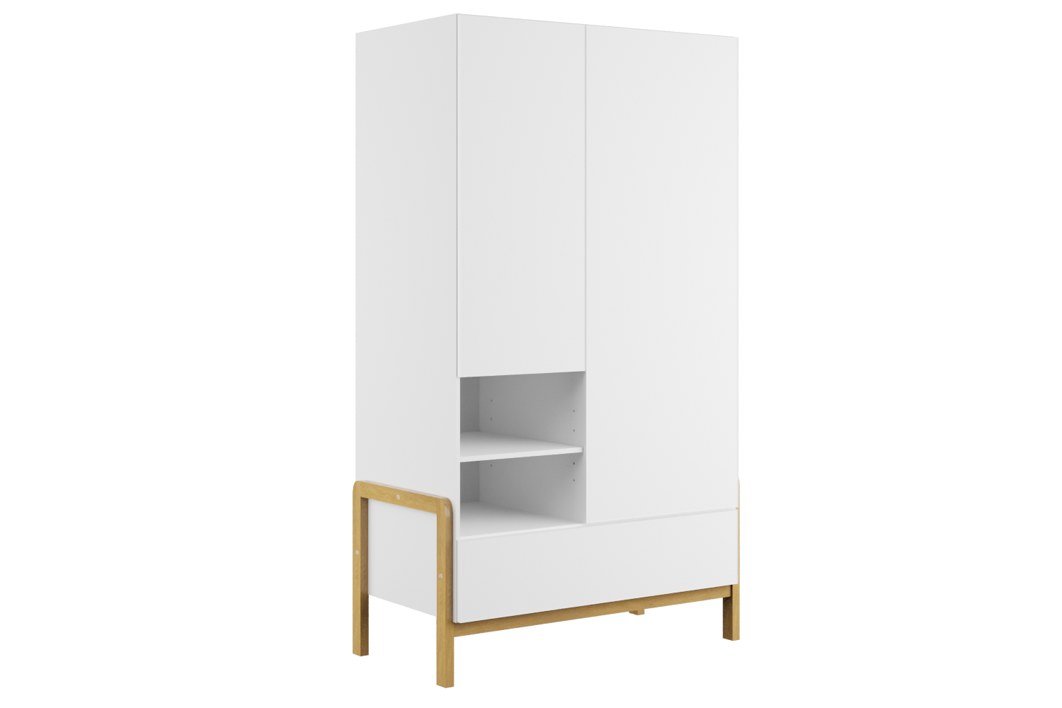 KINDERKLEIDERSCHRANK Victor - Weiß, Holzwerkstoff (180/55/100cm) - RAUMHIRSCH FURNITURE