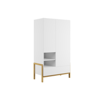 KINDERKLEIDERSCHRANK Victor - Weiß, Holzwerkstoff (180/55/100cm) - RAUMHIRSCH FURNITURE