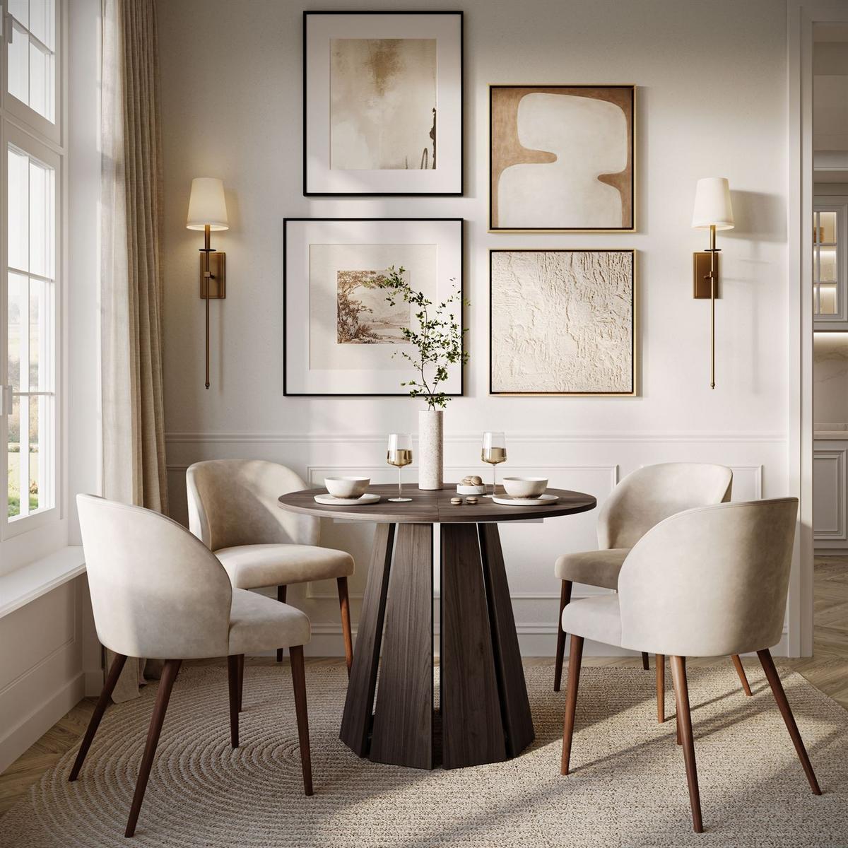 ESSTISCH SILVA ausziehbar, Nussbaum, 100-180cm - Nussbaumfarben, Holzwerkstoff (100/100/76cm) - Lookway