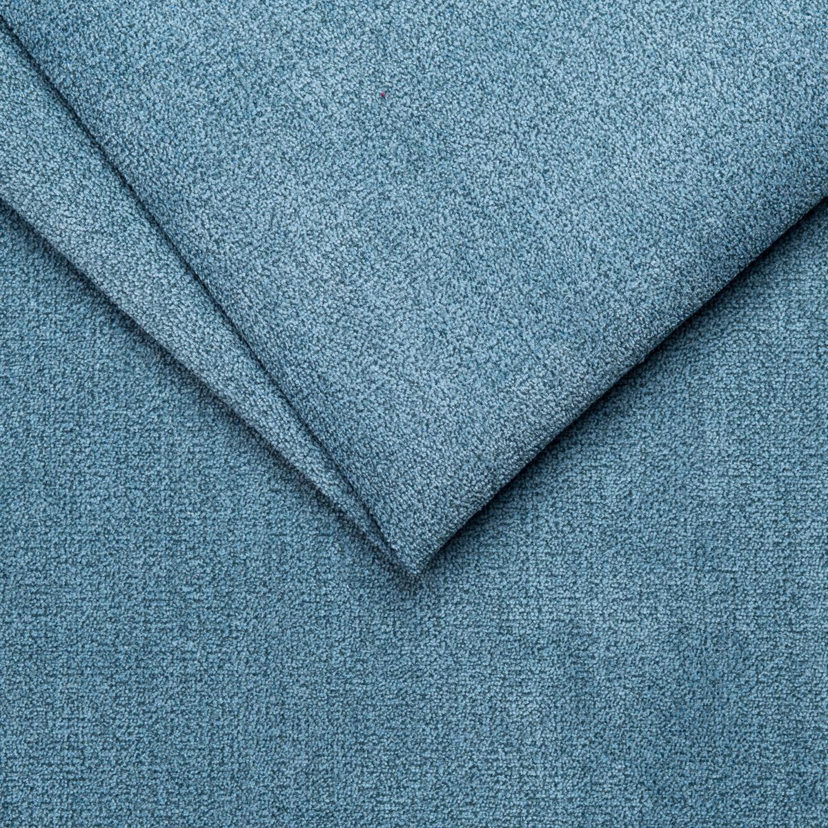 ECKSOFA mit Schlaffunktion, Bettkasten, Wellenunterfederung, Ottomane links B250/T190/H84 cm, Liegefl. 179x190 cm, Mikrofaser Blau / 17102 - Blau/Chromfarben, Textil/Metall (250/190cm) - luma-home