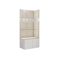 GARDEROBEN-SET Orion I - Creme/Weiß, Holzwerkstoff/Kunststoff (84/186/46cm) - MIRJAN24