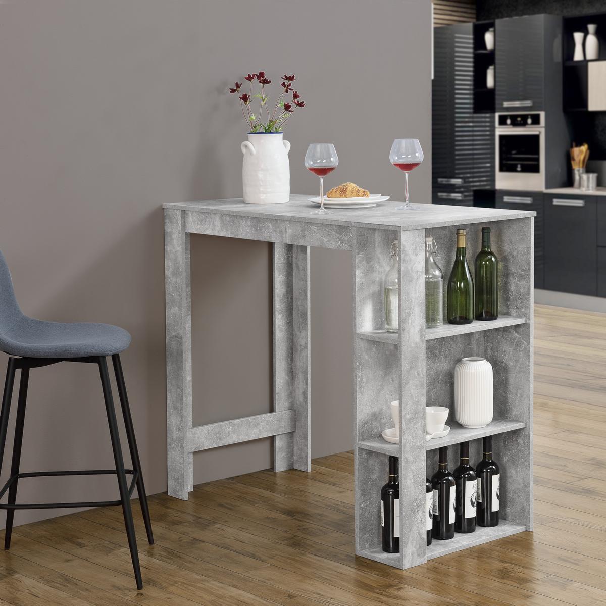 BARTISCH Danderyd - Grau, Holzwerkstoff (60/120/105.5cm) - [en.casa]