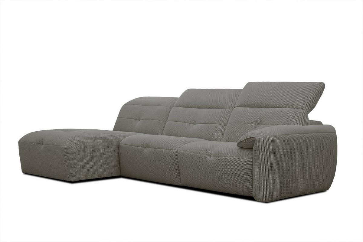 ECKSOFA TRENTO 4-Sitzer, taupe - Taupe/Schwarz, Holzwerkstoff/Kunststoff (165/262cm) - Wozimo