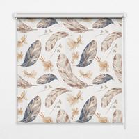 INNENROLLO - Fensterrollo - Rollo - 100x140 cm - Blätter - Braun, Kunststoff (100/140/0.5cm) - TULUP