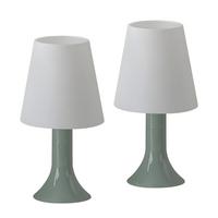 TISCHLEUCHTE HYPH 24.5/13/9 cm（2er-set） - Grün, Metall (9/24.5/13cm) - ZMH