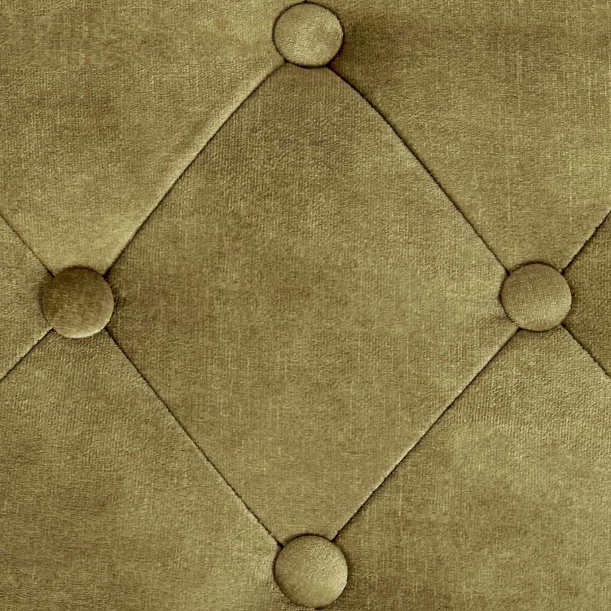 POLSTERBANK Samtstoff Olivgrün Roseville - Goldfarben/Grün, Textil (117/44/40cm) - Beliani