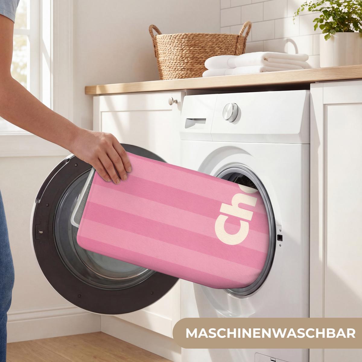 BADEMATTE Gestreift - Rosa - Chéri 60x90 cm - Pink, Textil (60/90cm) - OnlyWow