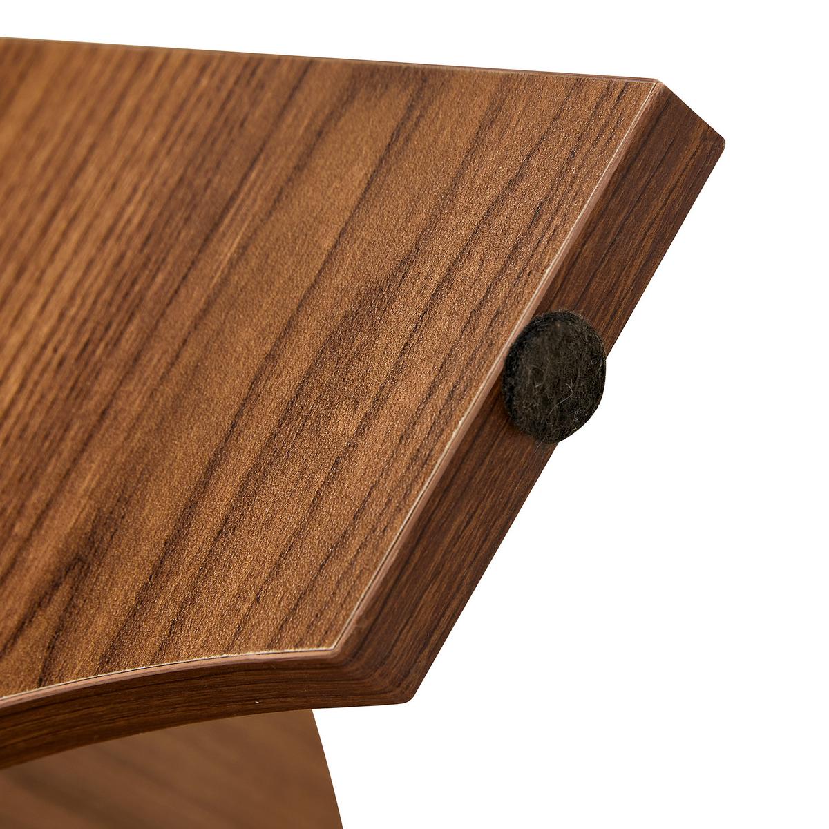 COUCHTISCH glas nussbaum optik stabiles design - Walnussfarben, Holzwerkstoff (80/80/36cm) - Urban Meuble