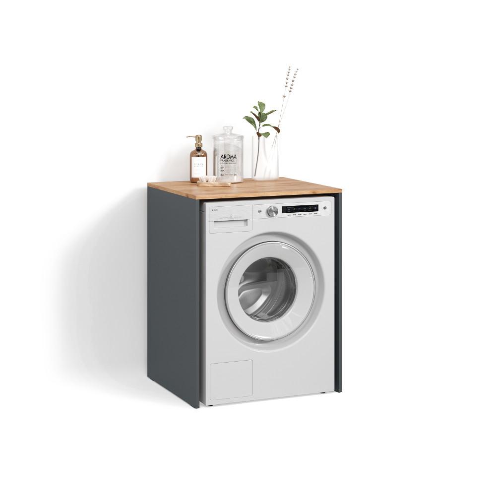 WASCHMASCHINENSCHRANK Paolina Anthrazit/Goldkraft Eiche 68 x 88.2 cm - Honigeiche/Anthrazit, Holzwerkstoff (68/88.2/60cm) - Livinity®