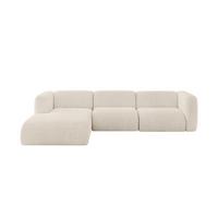 ECKSOFA Ottomane Links MIRA-L2 318x179x89 Beige Cord - Sandfarben/Beige, Holzwerkstoff/Kunststoff (318/179cm) - ALTDECOR