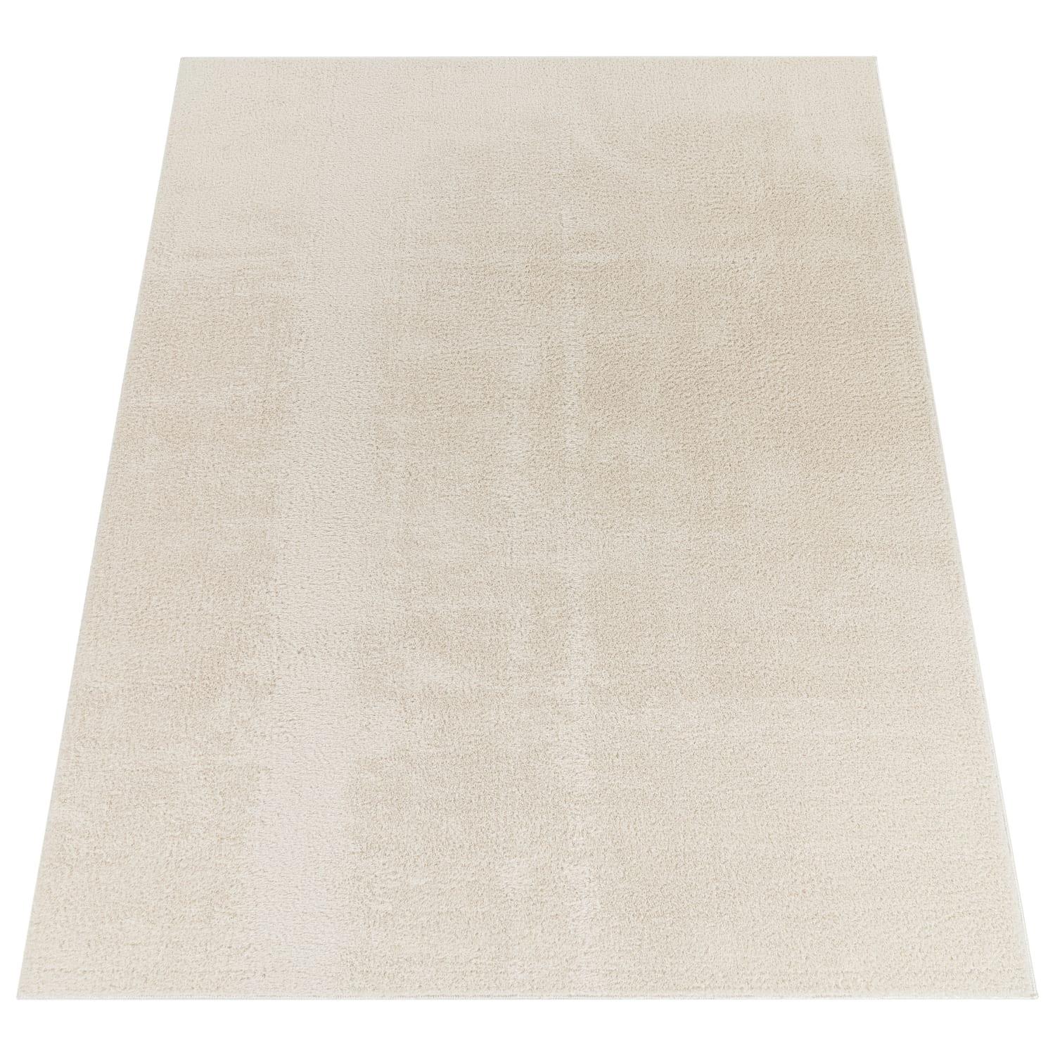 KURZFLORTEPPICH, einfarbig, Creme, 140 x 200 cm - Beige, Textil (140/200cm) - KADIMA DESIGN