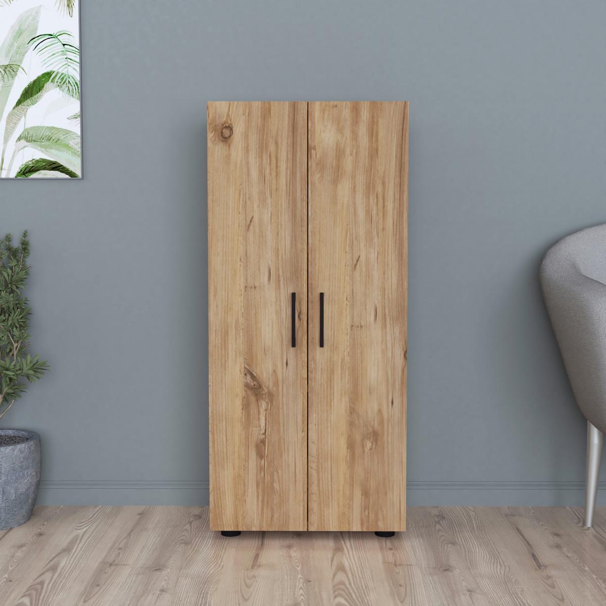 MEHRZWECKSCHRANK Åsnes - Eichefarben, Holzwerkstoff (49/108/32cm) - [en.casa]