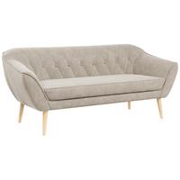 SOFA Pirs 3 Sitzer Strukture Beige - Beige/Braun, Holz/Textil (180/75/74cm) - MKS