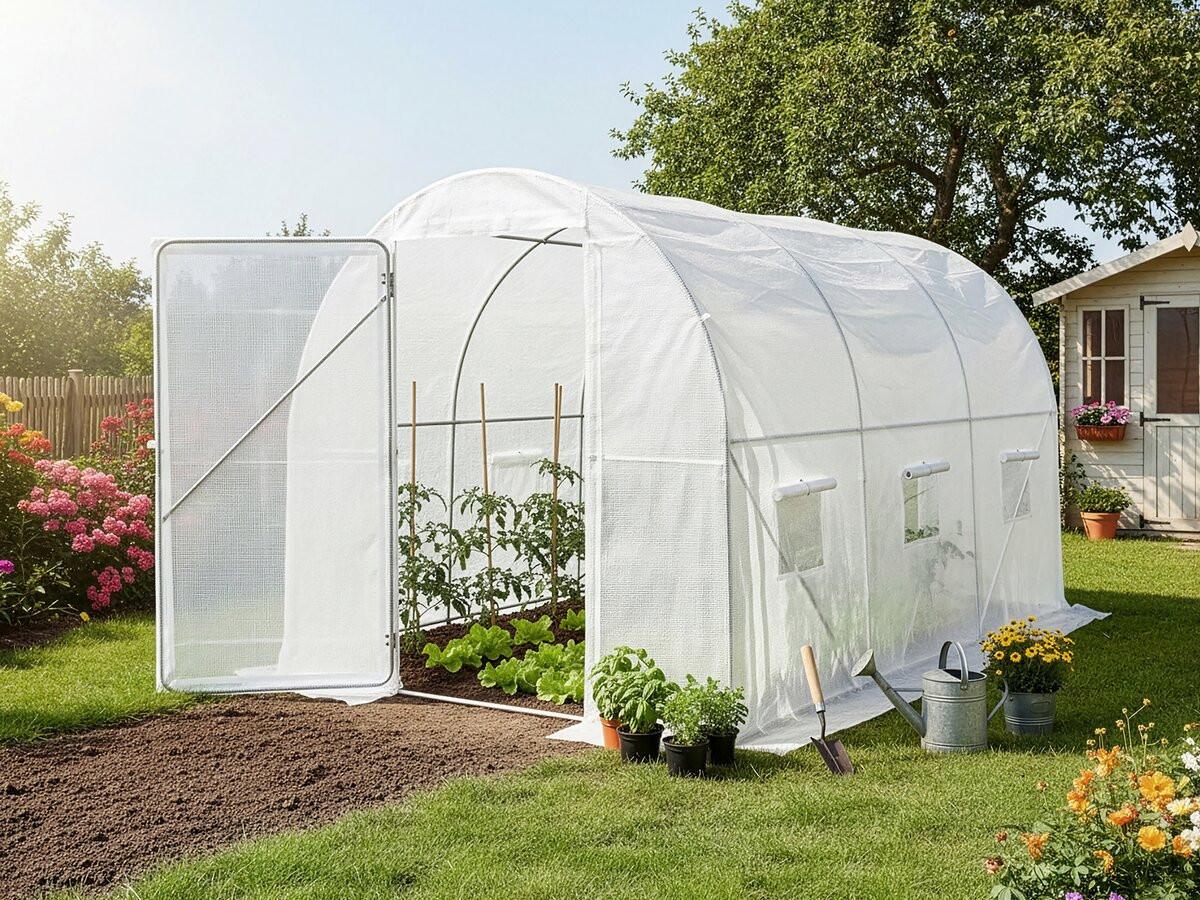 ZUBEBÖHR FÜR GEWÄCHSHÄUSER mimosa weiss - Weiß, Kunststoff (85/170/85cm) - Habitat Garten