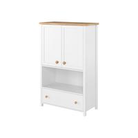 KOMMODE Story 2D1S SO11 - Eichefarben/Weiß, Holzwerkstoff/Kunststoff (85/132/42cm) - MIRJAN24