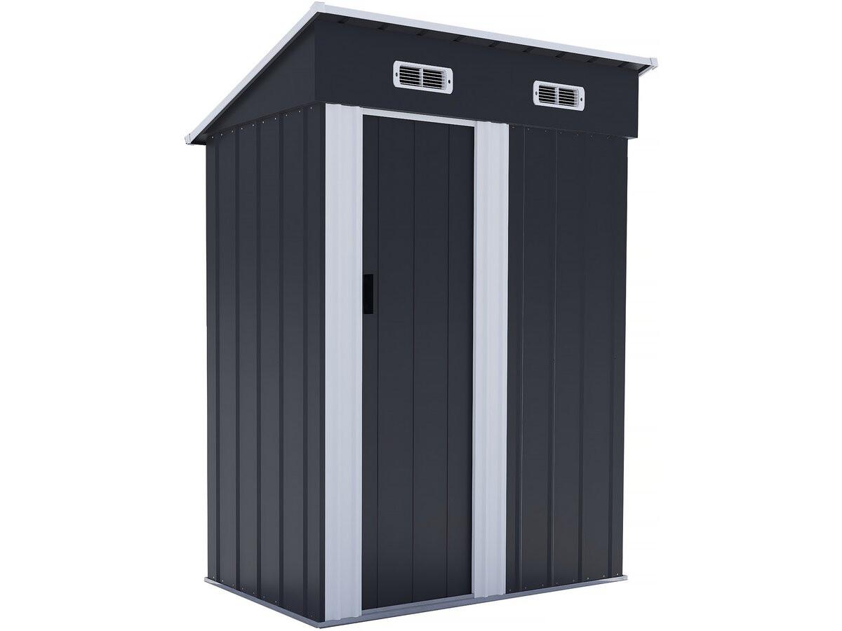 METALL-GARTENHAUS memphis Grau - Grau, Metall (93/193/147cm) - Habitat Garten