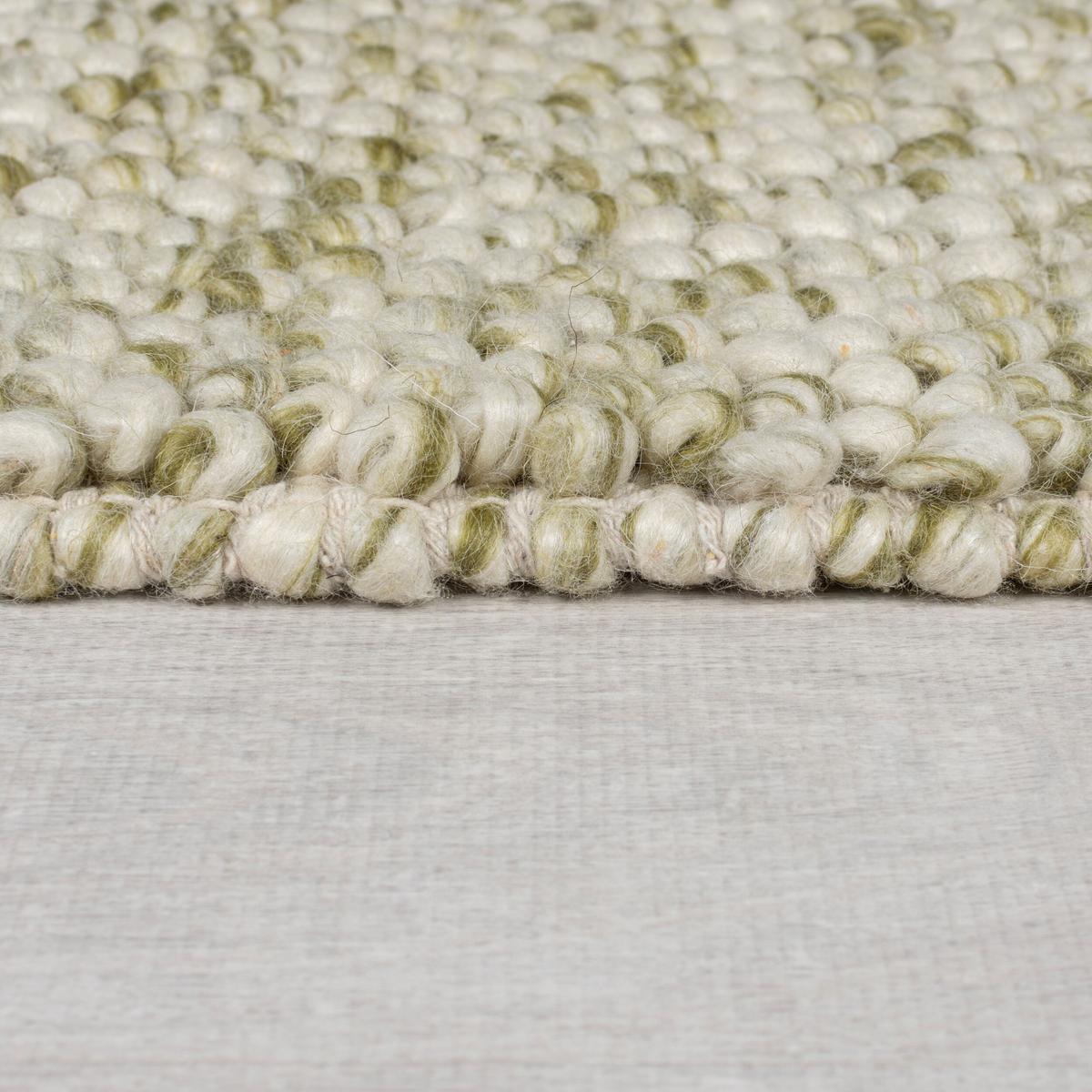 TEPPICH aus Wolle handgewebt MEDWAY in Grün, einfarbig, 80 x 150 cm - Grün, Textil (150/80cm) - KADIMA DESIGN
