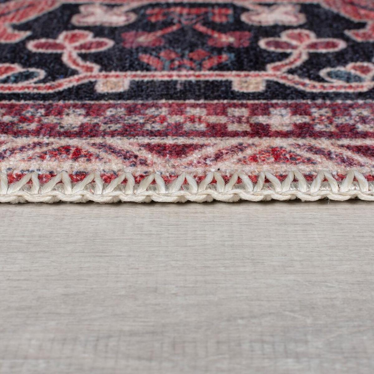 TEPPICH Waschbar HALD, klassisch im Vintage-Stil, Rot, 120 x 170 cm - Rot, Textil (120/170cm) - KADIMA DESIGN
