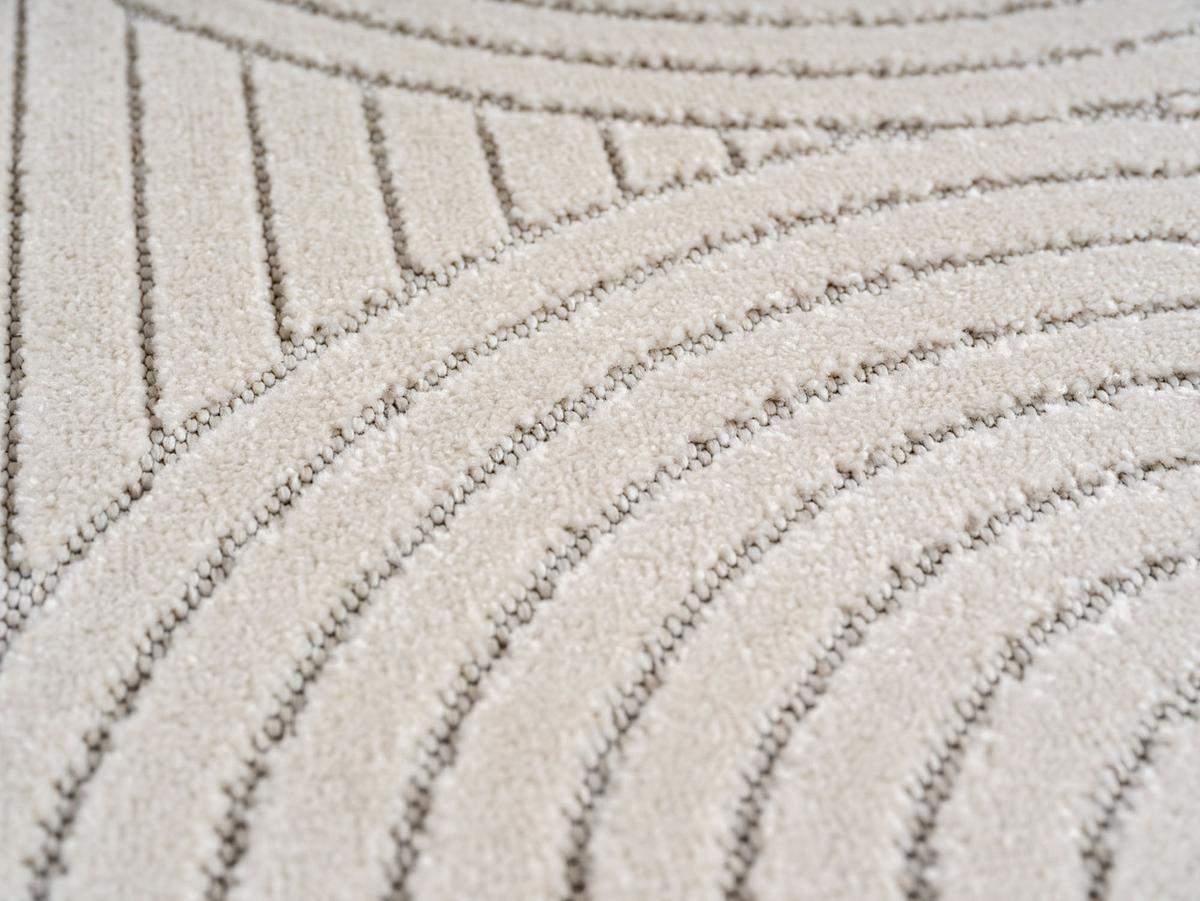 TEPPICH Outdoor ENGADIN in Creme, im Skandi-Stil mit 3D-Design, 120 x 170 cm - Beige, Textil (170/120cm) - KADIMA DESIGN
