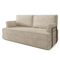 BETTSOFA SILAR aus Schaumstoff Kordstoff Creme Schlaffunktion - Creme, Textil (170/86/80cm) - MASSENO