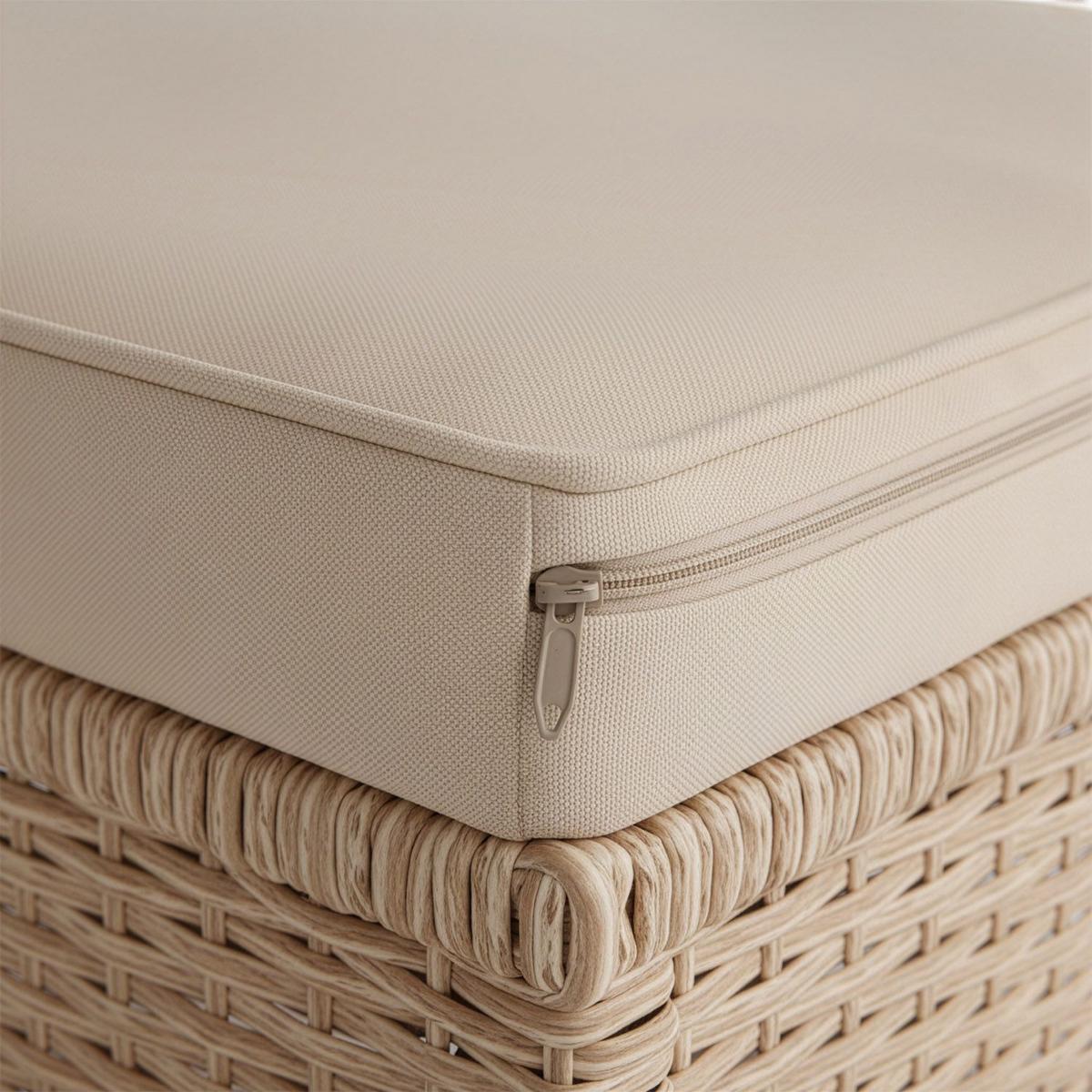 LOUNGEGARNITUR Punta Cana 4-tlg. - Beige/Creme, Kunststoff/Metall - Juskys
