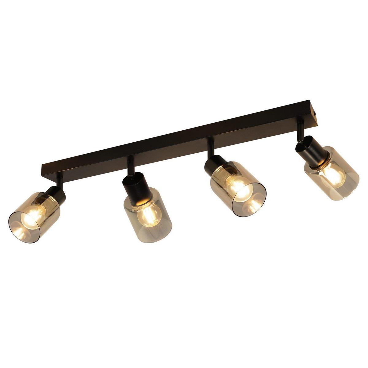 DECKENSTRAHLER Erickson 56/19/15 cm - Schwarz, Metall (56/19/15cm) - Nettlife