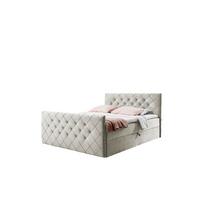 BOXBETT Eivor In Magic Velvet - Beige, Holzwerkstoff/Textil (200/200cm) - Fun Möbel