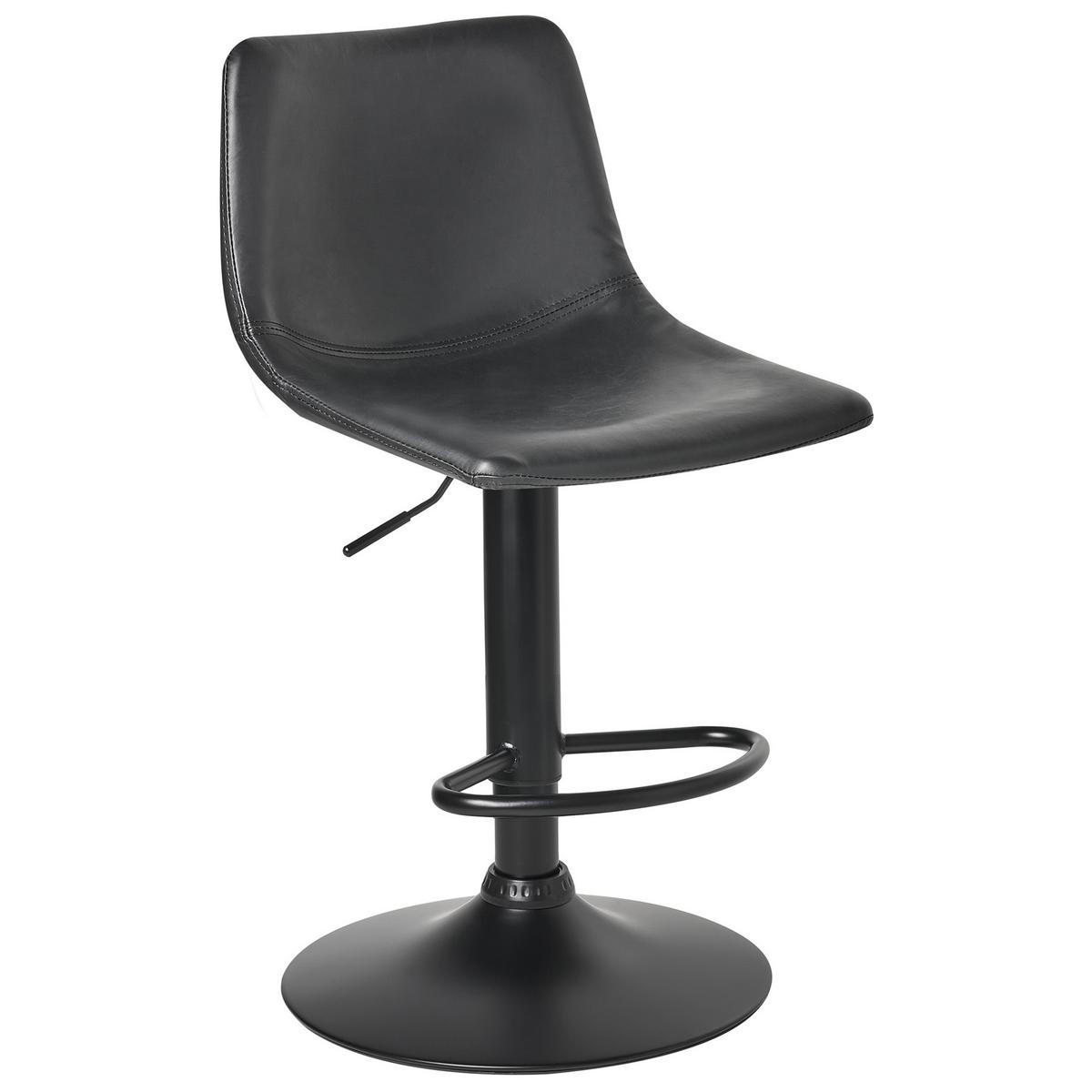 BARHOCKER 2er-Set Schwarz Lebrija - Schwarz, Kunststoff (39/98/44cm) - Beliani