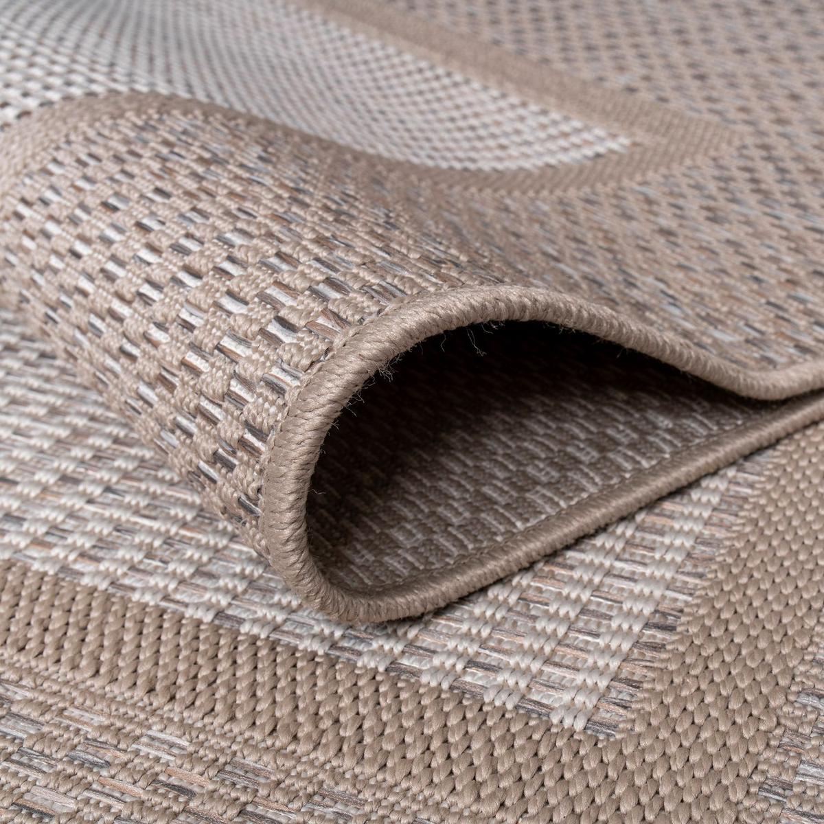 OUTDOORTEPPICH Boho Beige Creme Ø 200 cm - Champagner/Beige, Kunststoff (200/200cm) - TT Home
