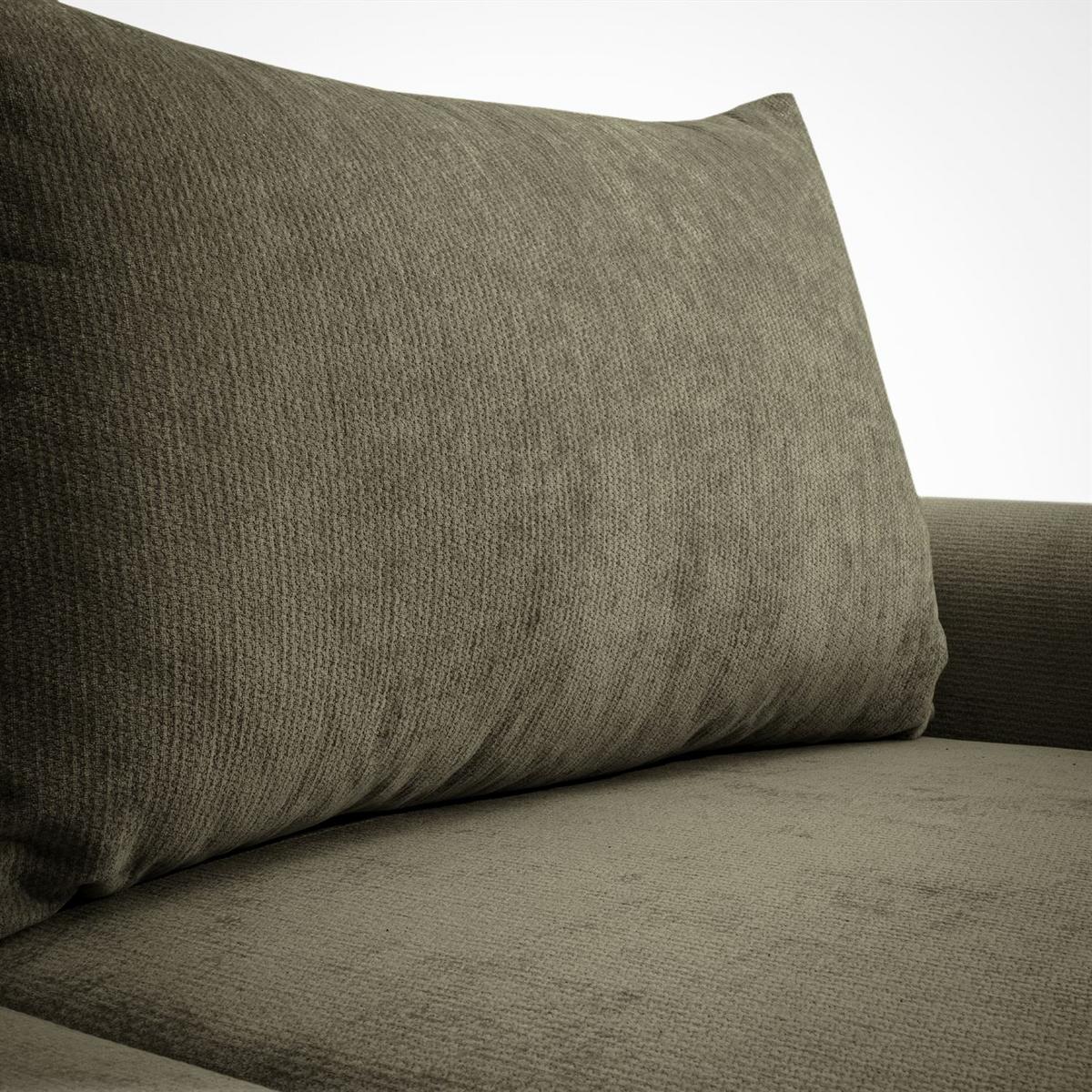 ECKSOFA GOYA mit Schlaffunktion und Bettkasten, Rechte, Perfect Harmony 39 - Waldgrün, Textil (302/184cm) - Lookway