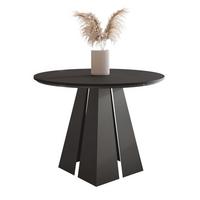 AUSZIEHTISCH FORTE 120/76 cm, Schwarz - Schwarz, Holzwerkstoff/Metall (120/120/76cm) - Idohome