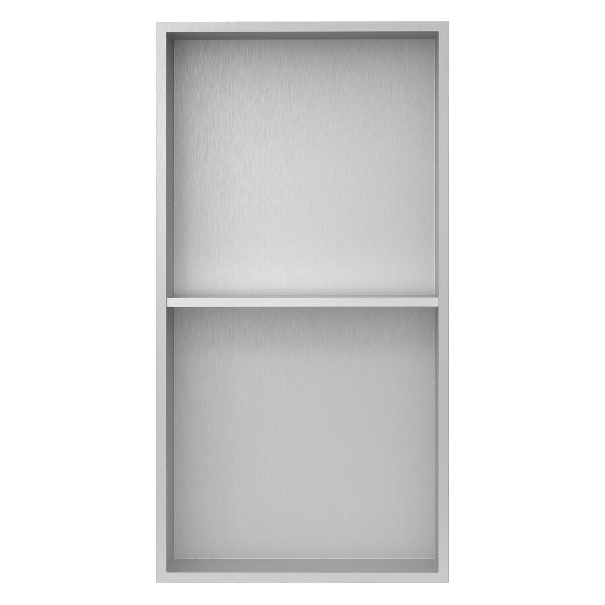DUSCHNISCHE Silber 30/60 cm - Silberfarben, Metall (30/60/10cm) - LuxeBath