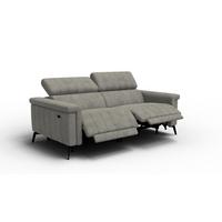 RELAXSOFA NORDEL 3-Sitzer, taupe - Taupe/Schwarz, Holz/Textil (194/80/105cm) - Wozimo