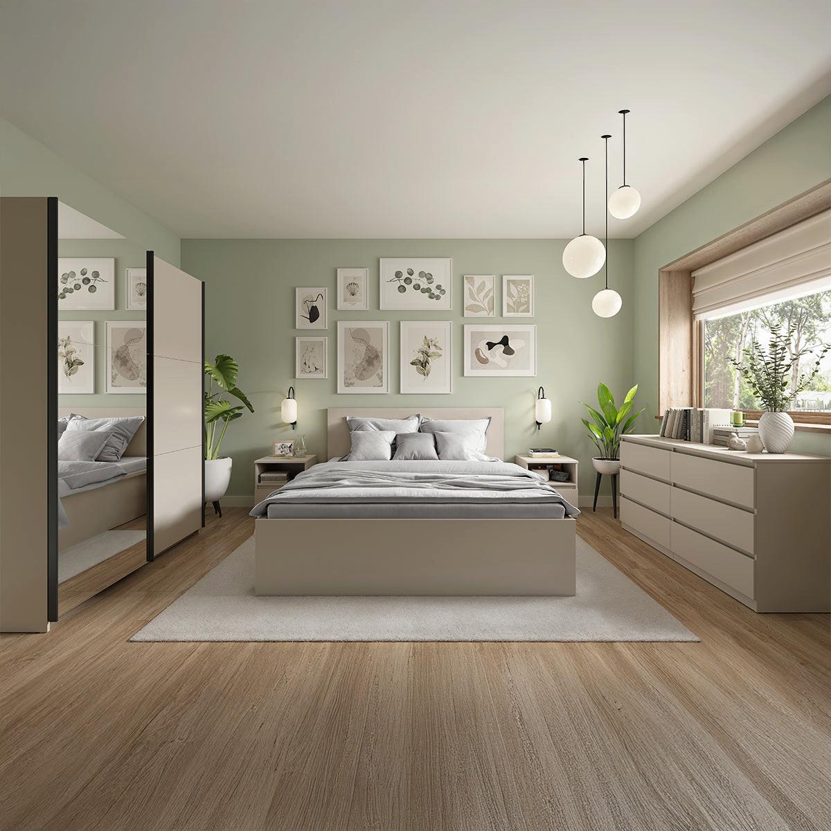 BOXBETT 160/200 Edwin Kaschmir - Beige, Holzwerkstoff (160/200cm) - Petits-meubles