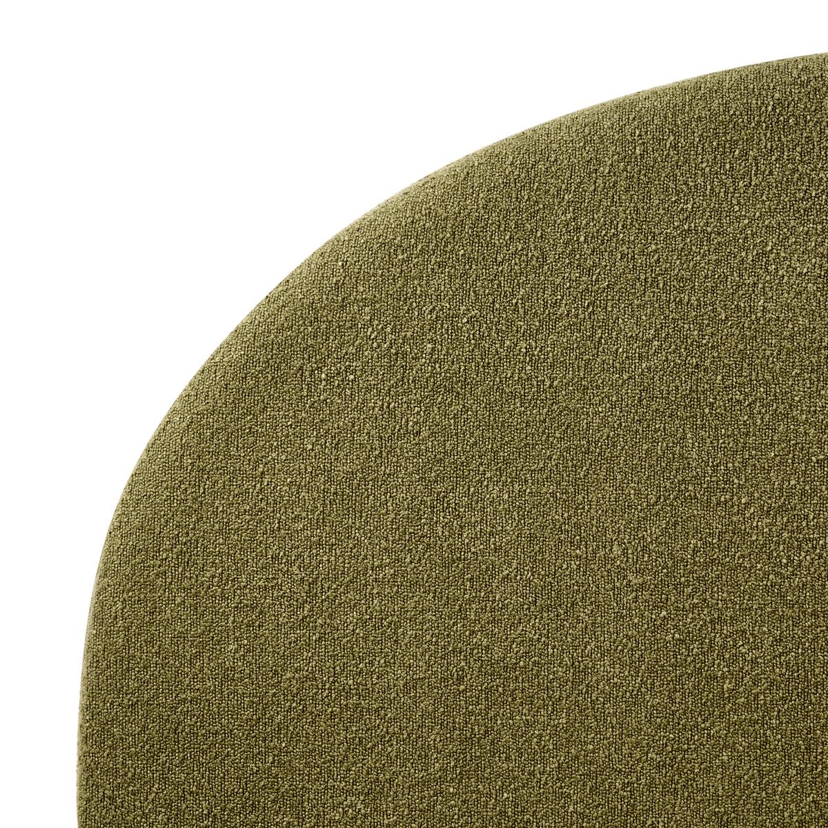 BETT mit Lattenrost 140/200 cm Bouclé Olivgrün Vaucluse - Grün, Textil (140/200cm) - Beliani