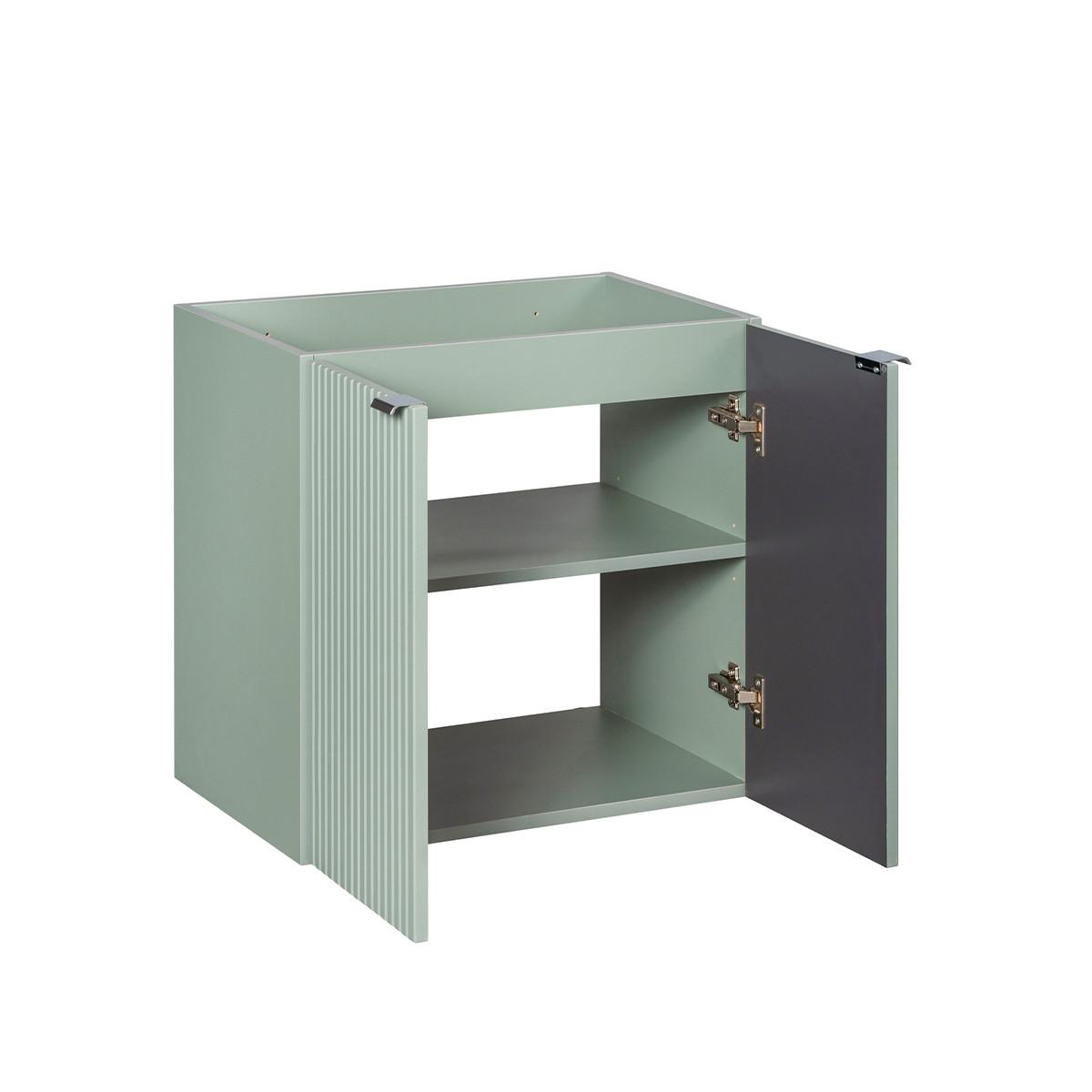 WASCHTISCHUNTERSCHRANK 60cm Jade Grün - Grün, Holzwerkstoff (60/57/39cm) - Petits-meubles