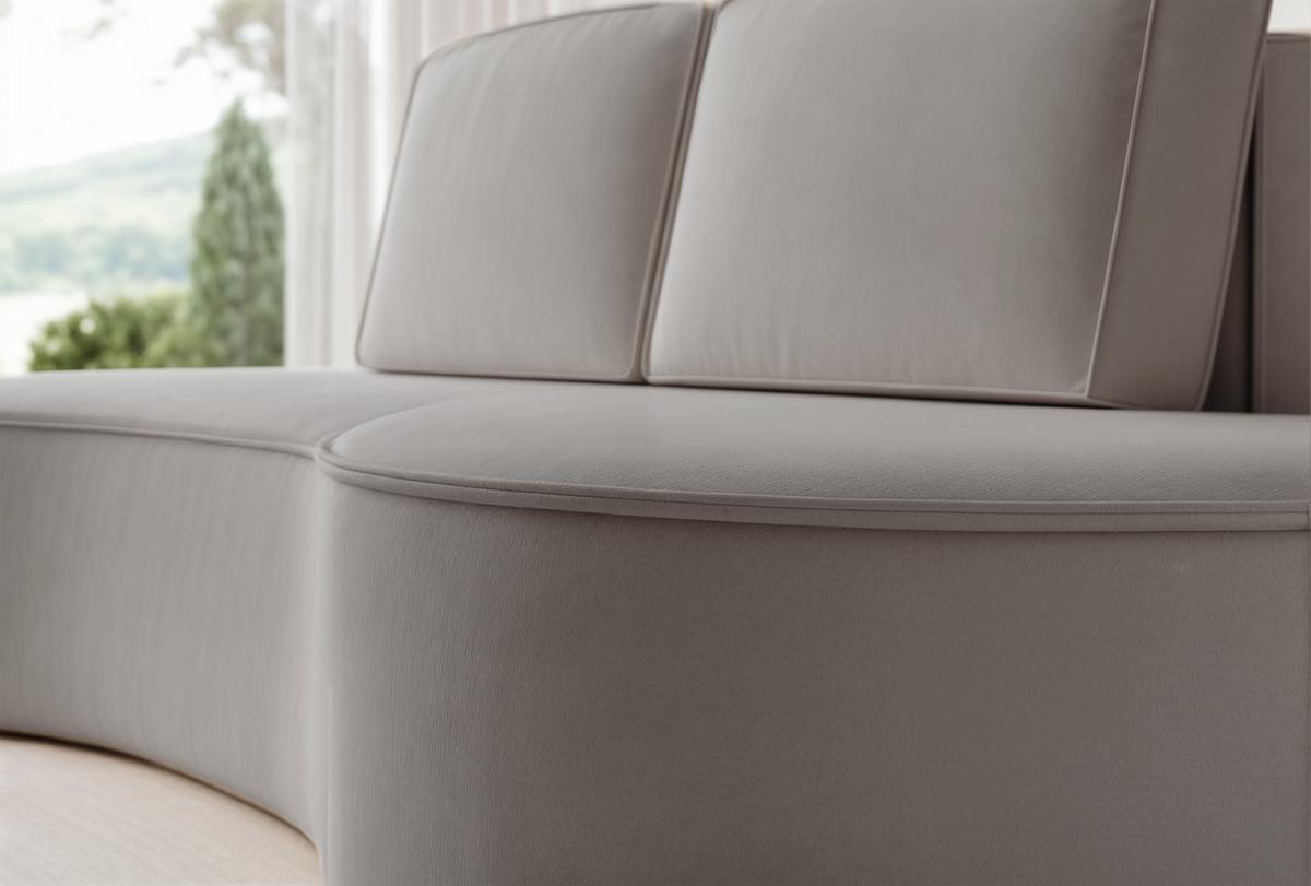 2-SITZER-SOFA SOFIA Veloursstoff in Grau - Grau, Holzwerkstoff/Kunststoff (234/88/101cm) - Idohome